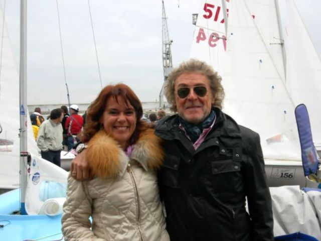 Francesca con Riccardo Guatelli, presidente dello Yacht Club Imperia, alla Winter Regatta 2007